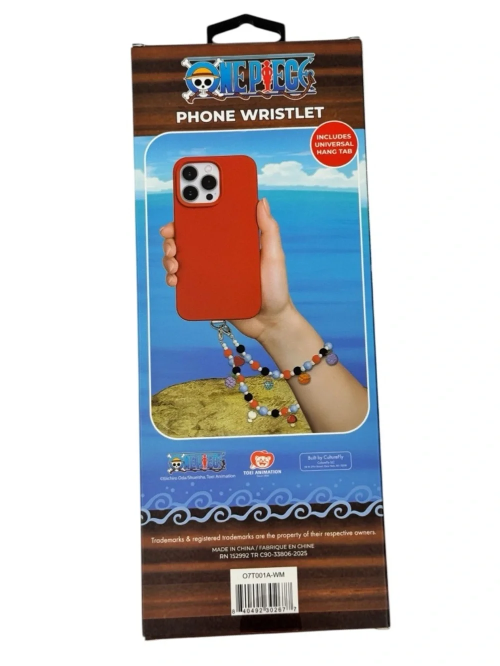 One Piece Phone Wristlet Strap Jolly Roger CultureFly Universal Cell Accessory